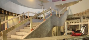 Pertti and the new stairway of the Kuopio University Hospital